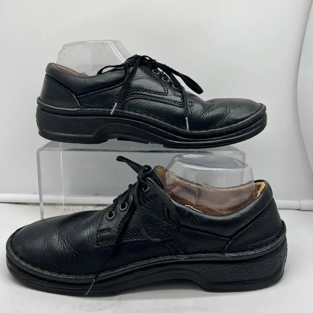 Birkenstock Shoes Mens 7 Womens 9 Oxford Black Leather Lace Up Casual Comfort